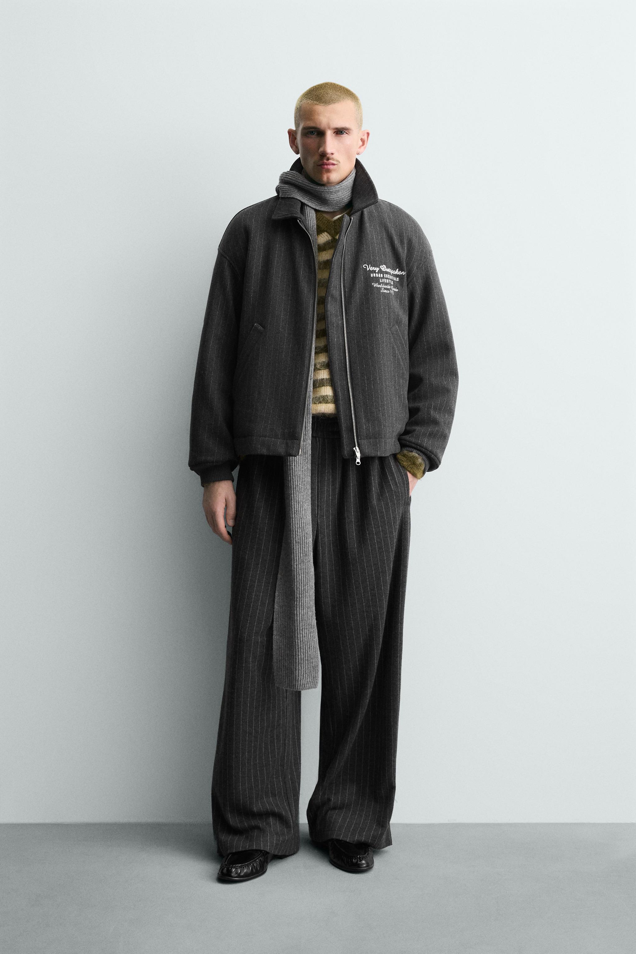 STRIPED BAGGY FIT PANTS